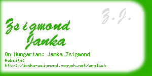 zsigmond janka business card